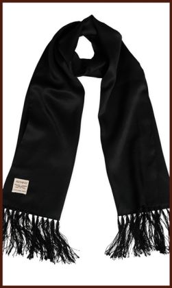 AVIAKIT Silk Scarf Deluxe Black