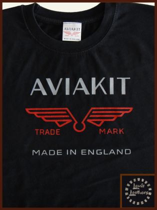 60's AVIAKIT Logo T shirt Black