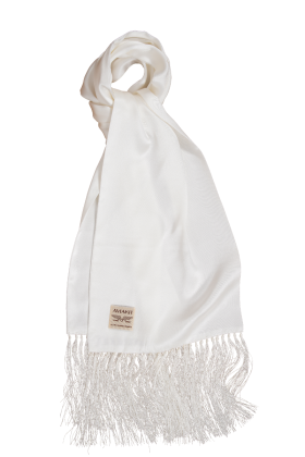 AVIAKIT Silk Scarf White