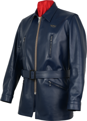 Lewis Leathers Black Arrow 62 in Navy Horse Jacket