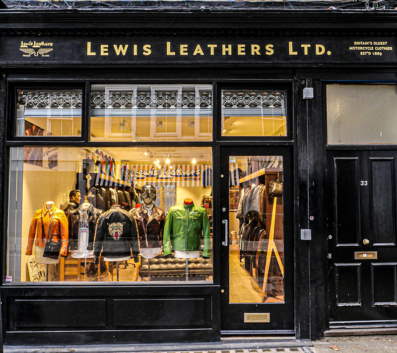 Lewis Leathers Outside