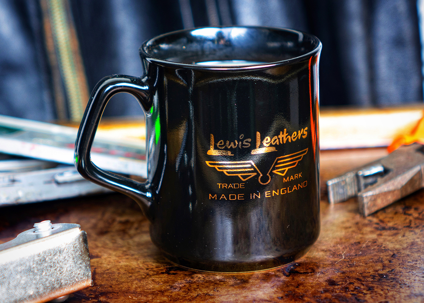 Lewis Leathers Logo Mug