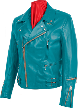 Horse leather turquoise color