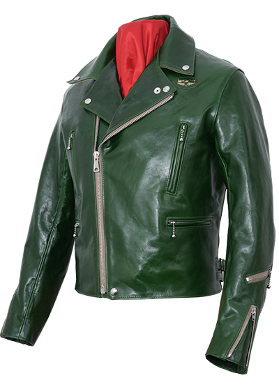 Cow leather green color