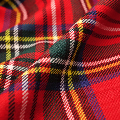 Red tartan lining