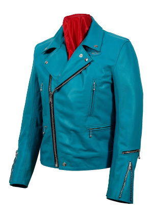 Horse leather turquoise color