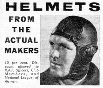 Vintage Flying Helmet No. 200S ad