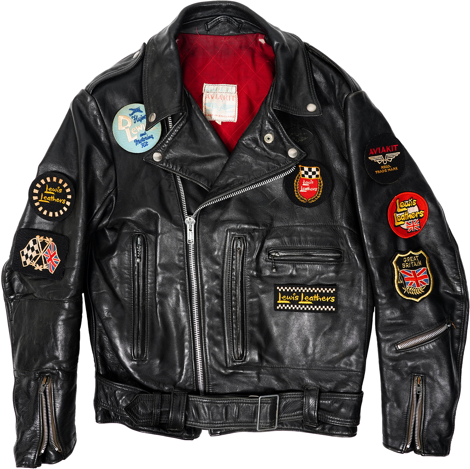 Vintage Patched Leather Jacket