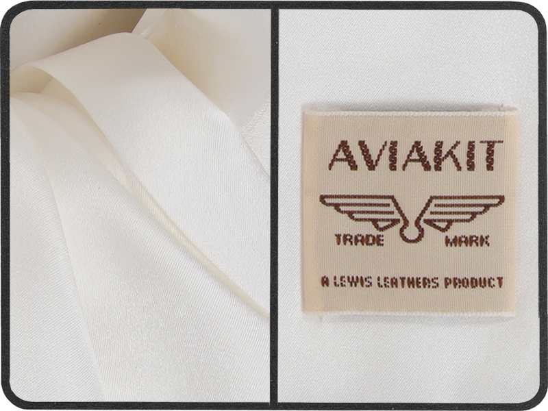 AVIAKIT Smooth Silk Scarf White